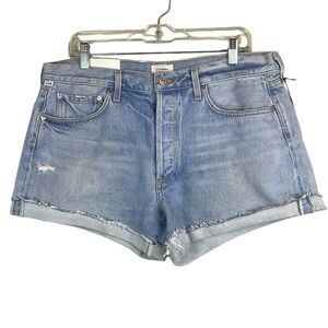 NWT Citizens of Humanity Relaxed Fit Cuffed Frieda Denim Button Fly Shorts Sz 31